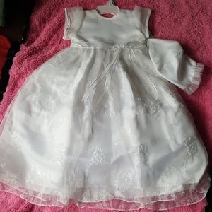 MaDonna Baby Christening Gown & Bonnet
